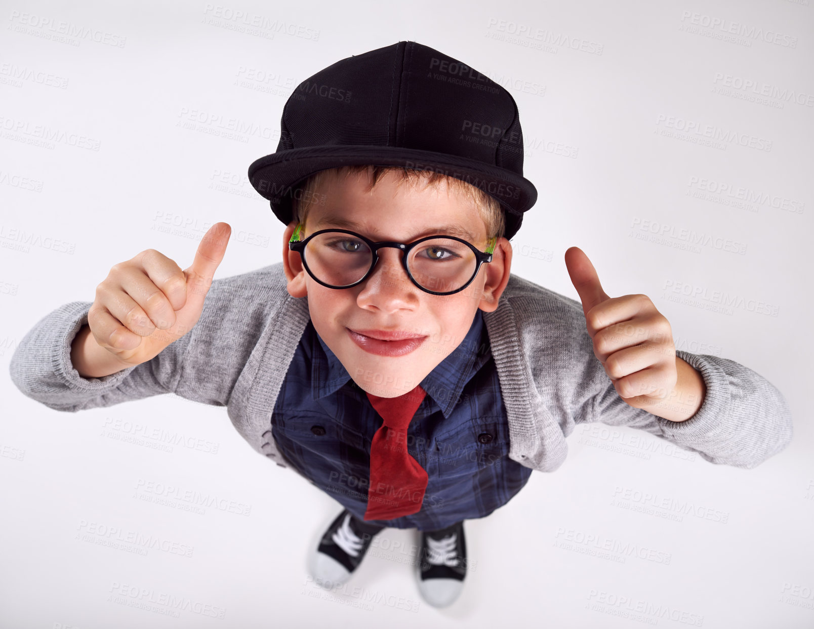 Buy stock photo Studio portrait of a stylish young boy