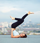 Enjoying some rooftop exercise