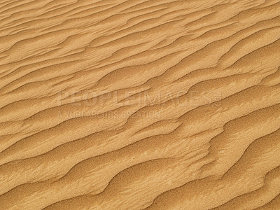 Buy stock photo Cropped image of wave-textured desert sand