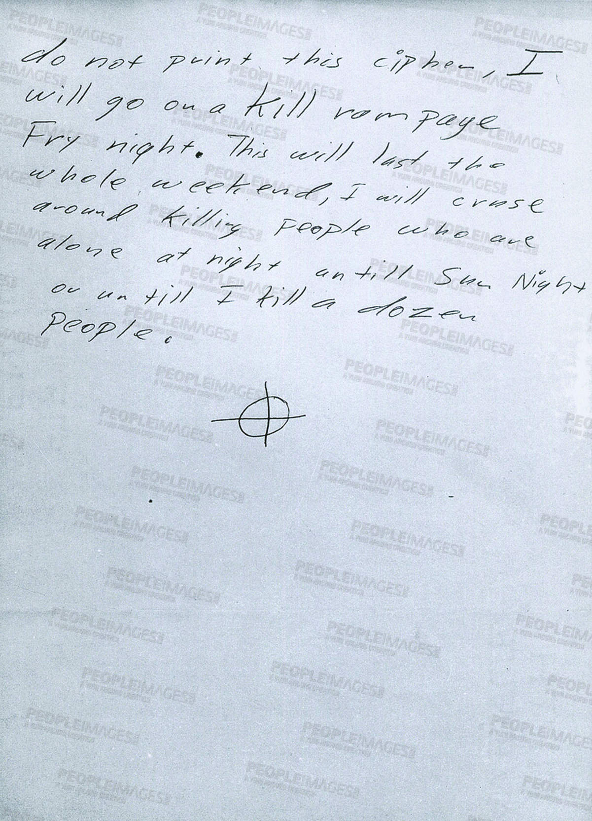 Buy stock photo Parchment, letter and writing on document for manuscript from the Zodiac killer with script, font or handwritten. Paper, note and historical paperwork with english language, communication or message 