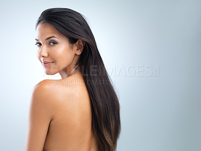 Buy stock photo Studio portrait of a beautiful young woman