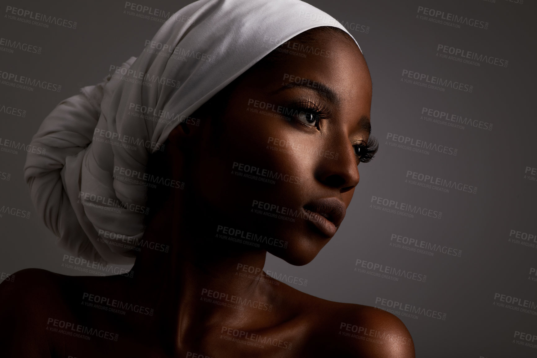 Buy stock photo Studio shot of a gorgeous young ethnic woman