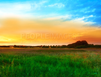 Buy stock photo A photo landscape and countryside photo with extreme DOF (tilt/shift lens used)