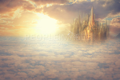 Buy stock photo Concept shot of what Heaven would look like