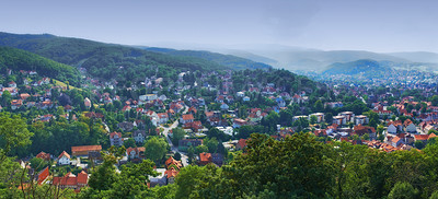 Buy stock photo A scenic village in Harz, Germany