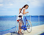 Bicycle fun beside the sea