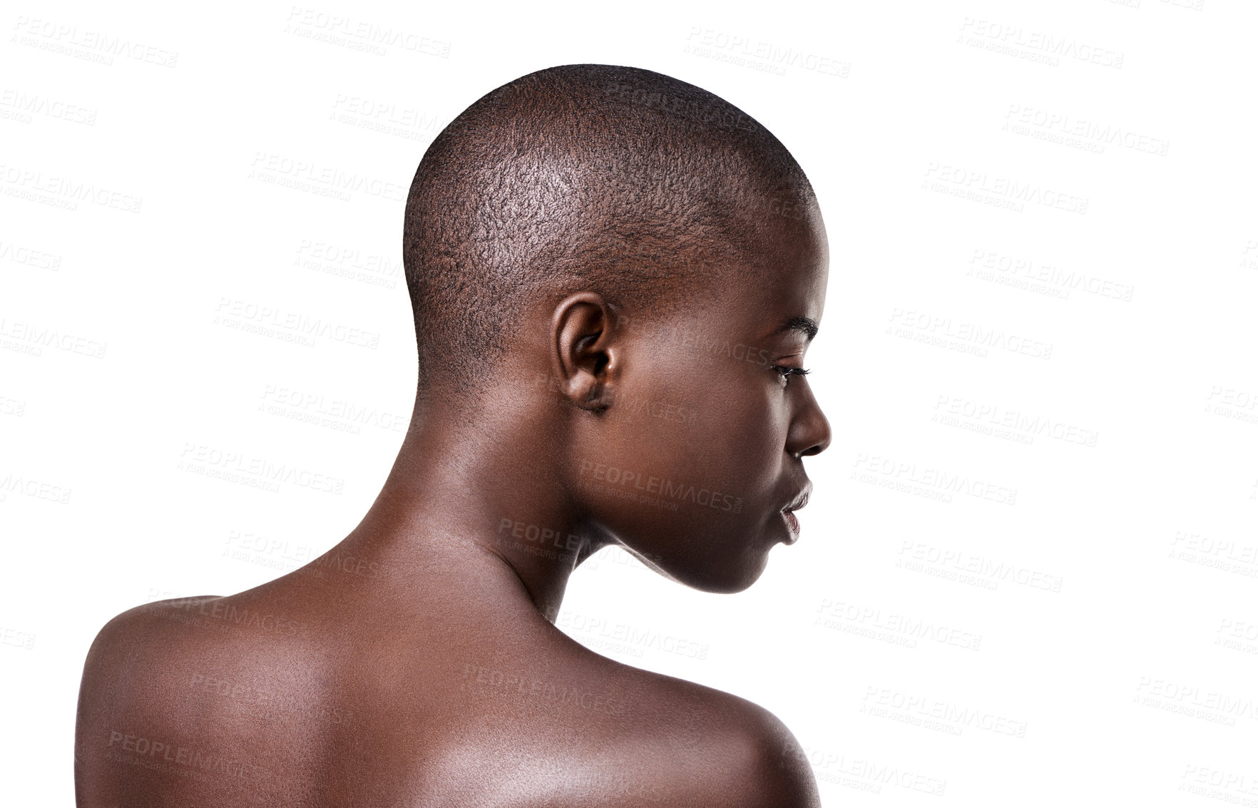 Buy stock photo Studio shot of a beautiful young african woman isolated on white