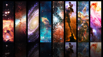 Buy stock photo Shot of an array of varying astronomical phenomena- ALL design on this image is created from scratch by Yuri Arcurs'  team of professionals for this particular photo shoot