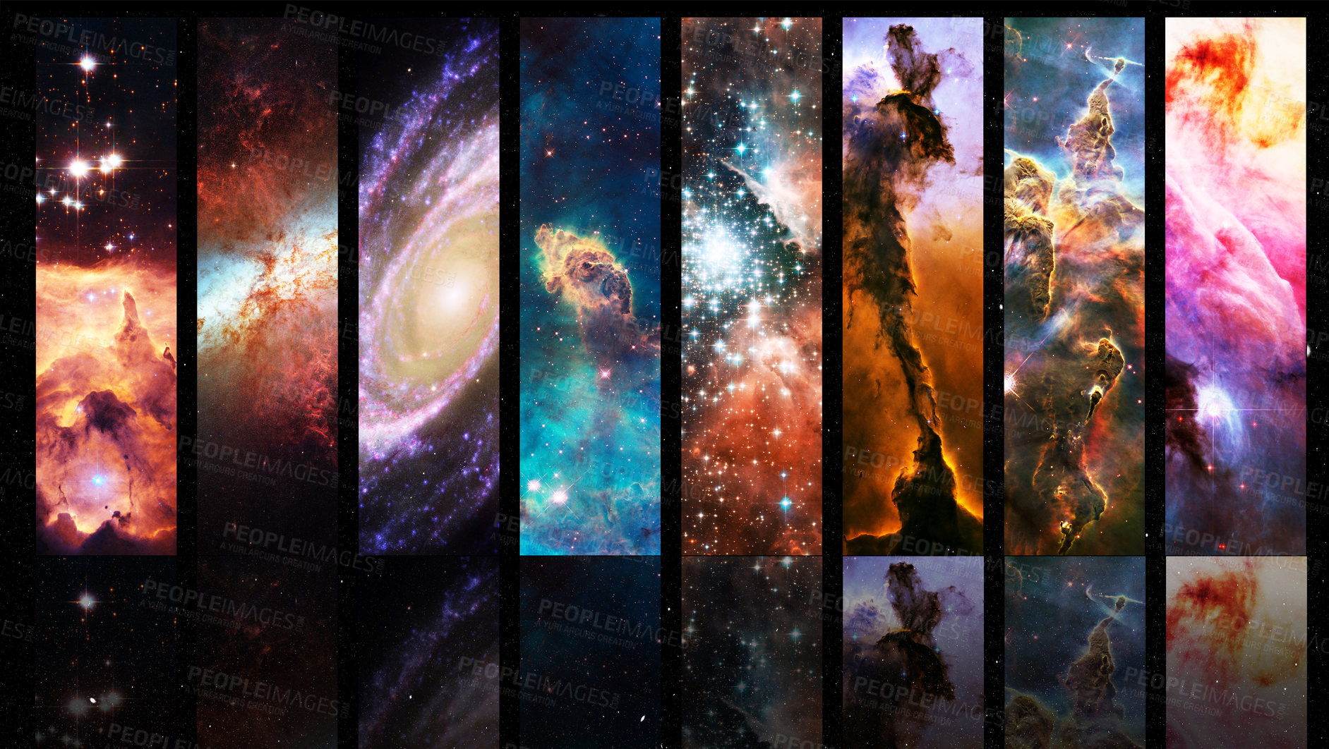 Buy stock photo Shot of an array of varying astronomical phenomena- ALL design on this image is created from scratch by Yuri Arcurs'  team of professionals for this particular photo shoot