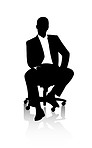 The silhouette of successful business