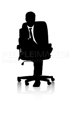 Buy stock photo Vector image of a businessman sitting in an office chair