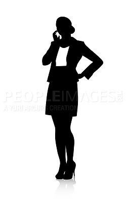 Buy stock photo Abstract, silhouette and illustration of business woman isolated on white background for work. Corporate, art or graphic with icon of employee in vector for professional career, job or occupation