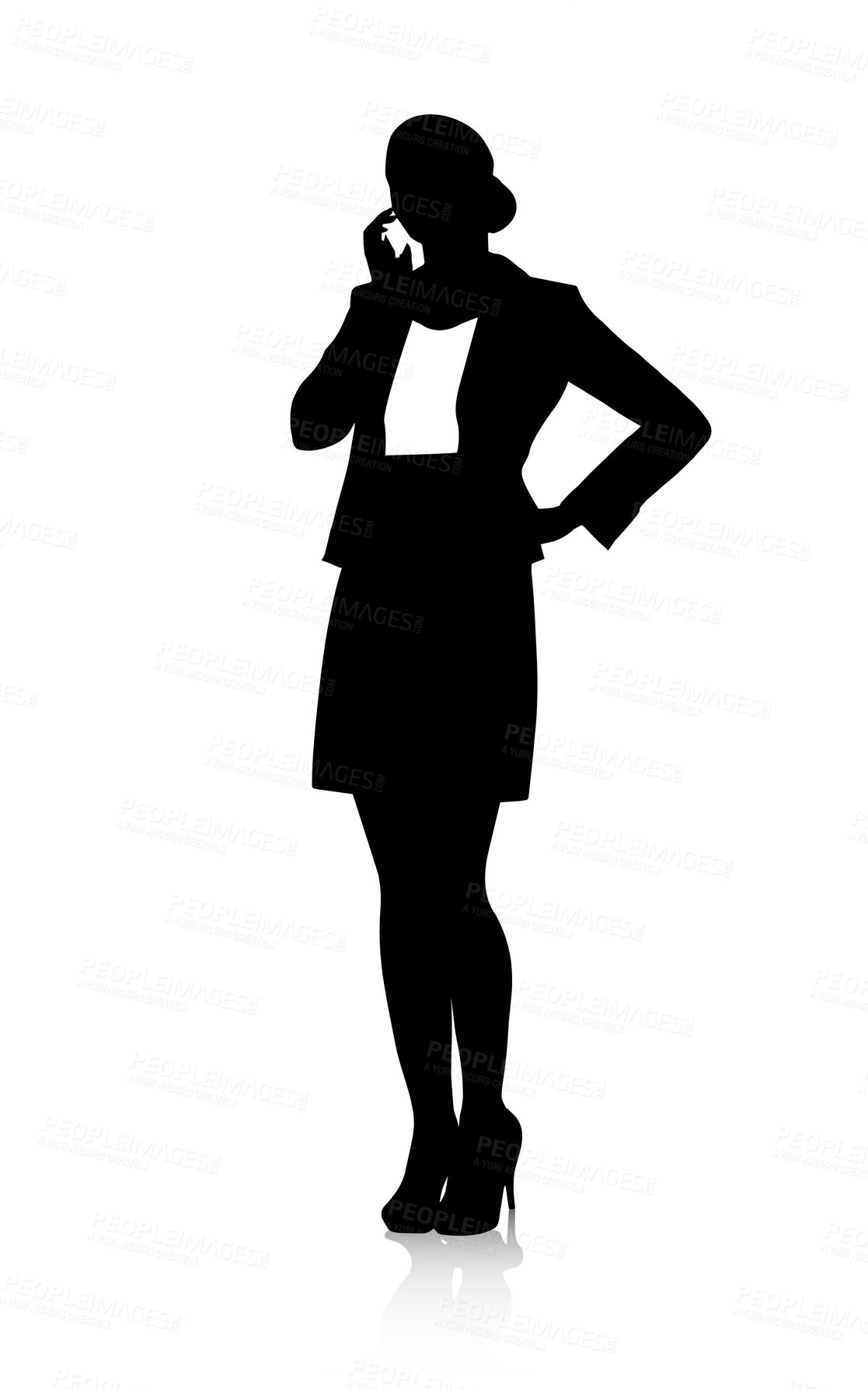 Buy stock photo Abstract, silhouette and illustration of business woman isolated on white background for work. Corporate, art or graphic with icon of employee in vector for professional career, job or occupation