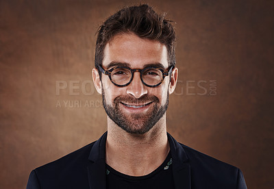 Buy stock photo Studio shot of a stylishly dressed young man