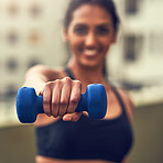 Complete your workout with dumbbells