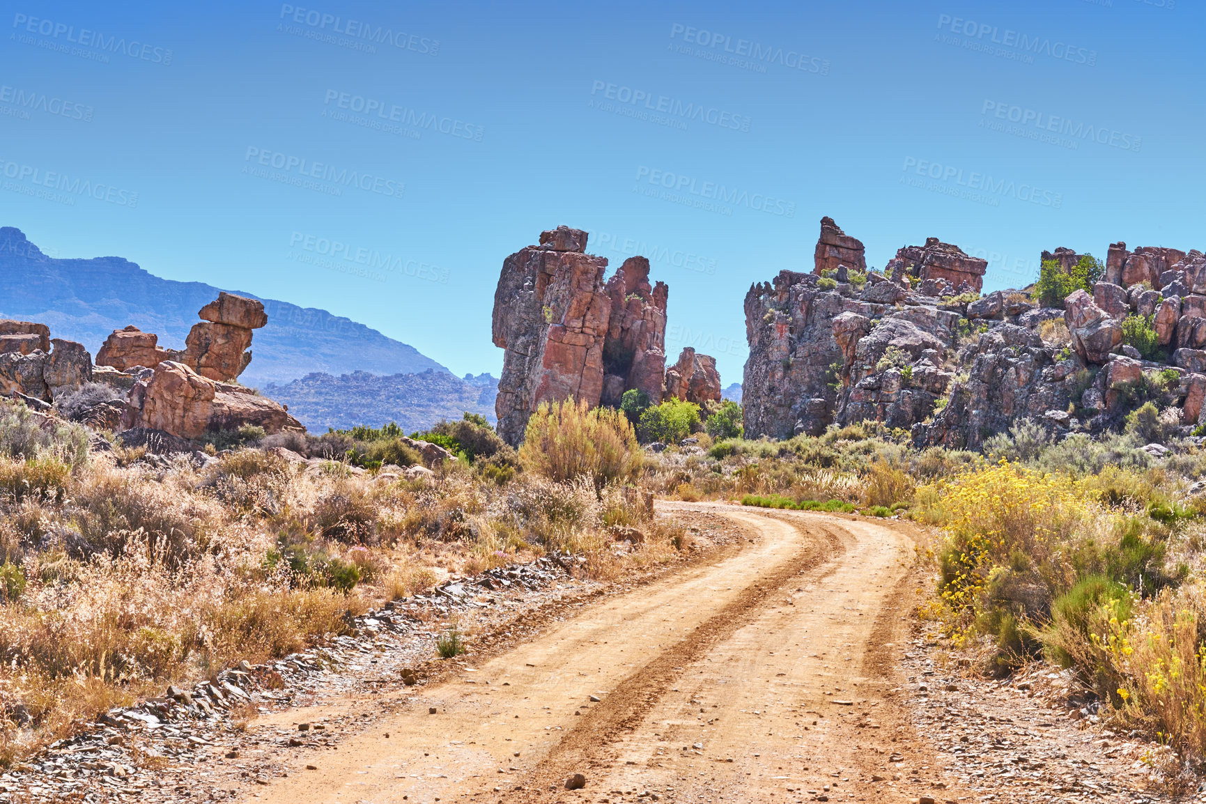 Buy stock photo The Cederberg Wilderness Area  a wonderfully rugged mountain range about 200km north of Cape Town. Largely unspoiled, this designated wilderness area is characterised by high altitude fynbos and, not surprisingly, considering the name, sizeable cedar trees.