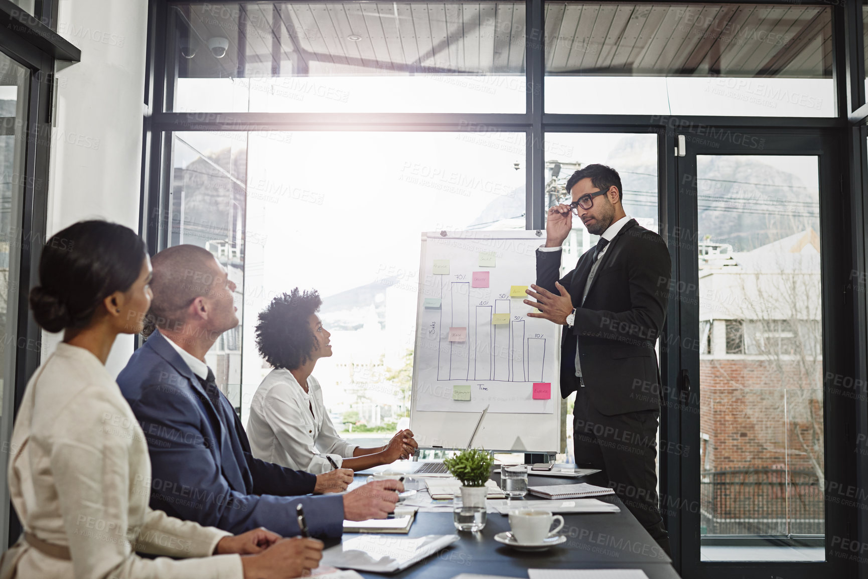 Buy stock photo Shot of businesspeople in an office