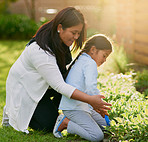 Teaching her to love and care for nature