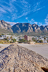 Rocky and sandy coast Camps Bay