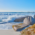 Rocky and sandy coast Camps Bay