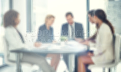 Buy stock photo Cropped shot of businesspeople working together in an office