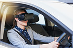 Test driving a new car with virtual reality