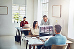 The hustle and bustle of a creative office