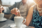 Stirring up something special on their coffee date