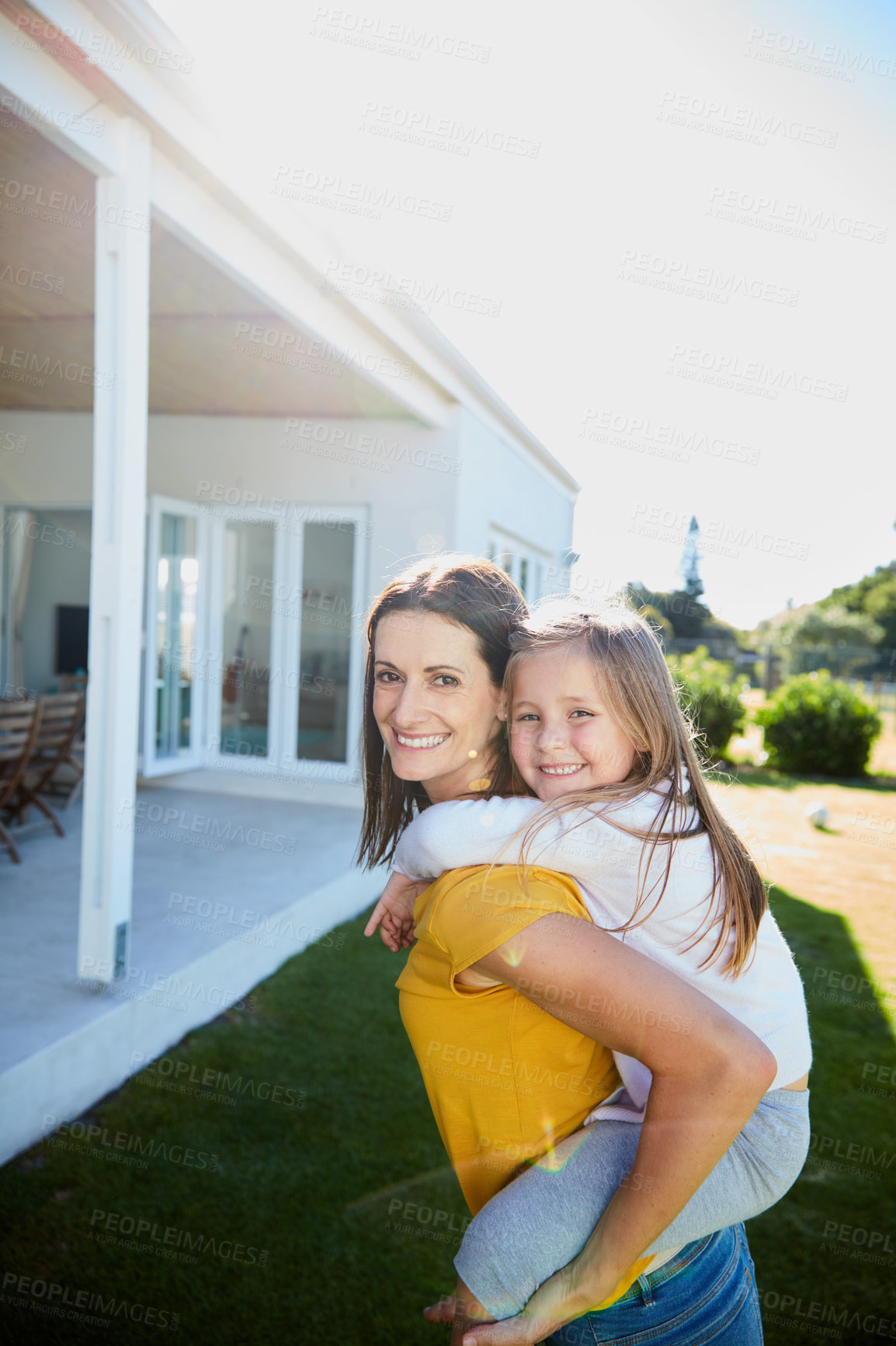 Buy stock photo Cropped shot of a single mother spending time with her daughter