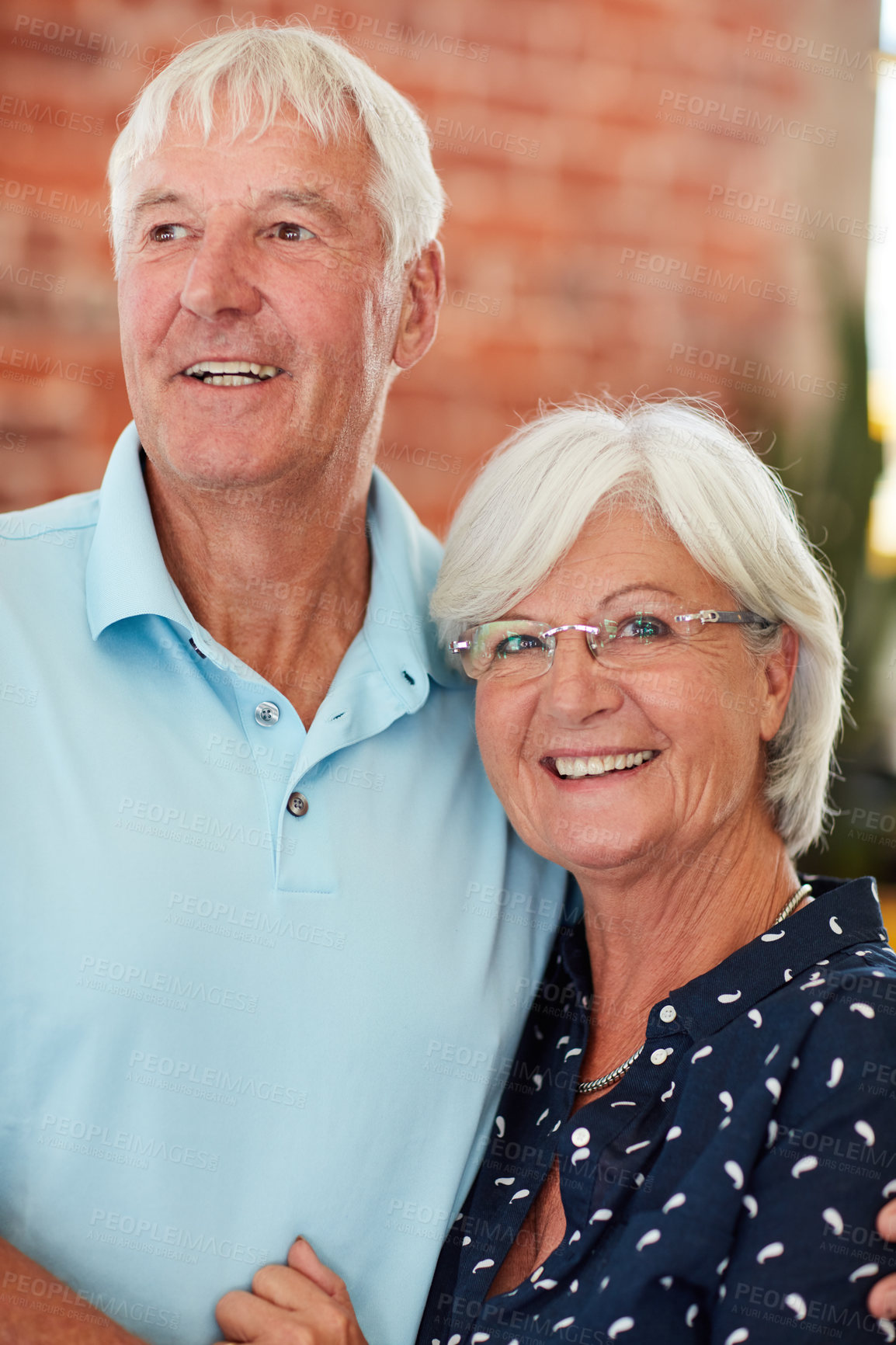 Buy stock photo Cropped shot of a senior couple standing together