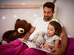 She can't sleep without Dad first reading her a story