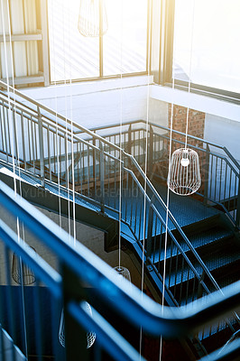 Buy stock photo Shot of a staircase in a building