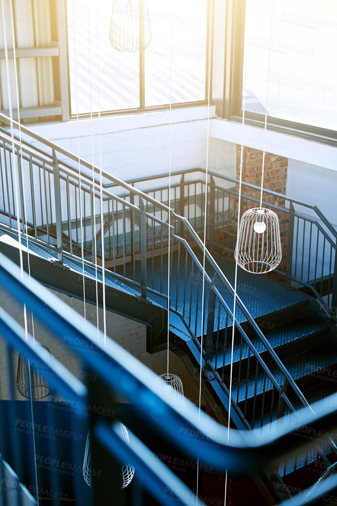 Buy stock photo Shot of a staircase in a building