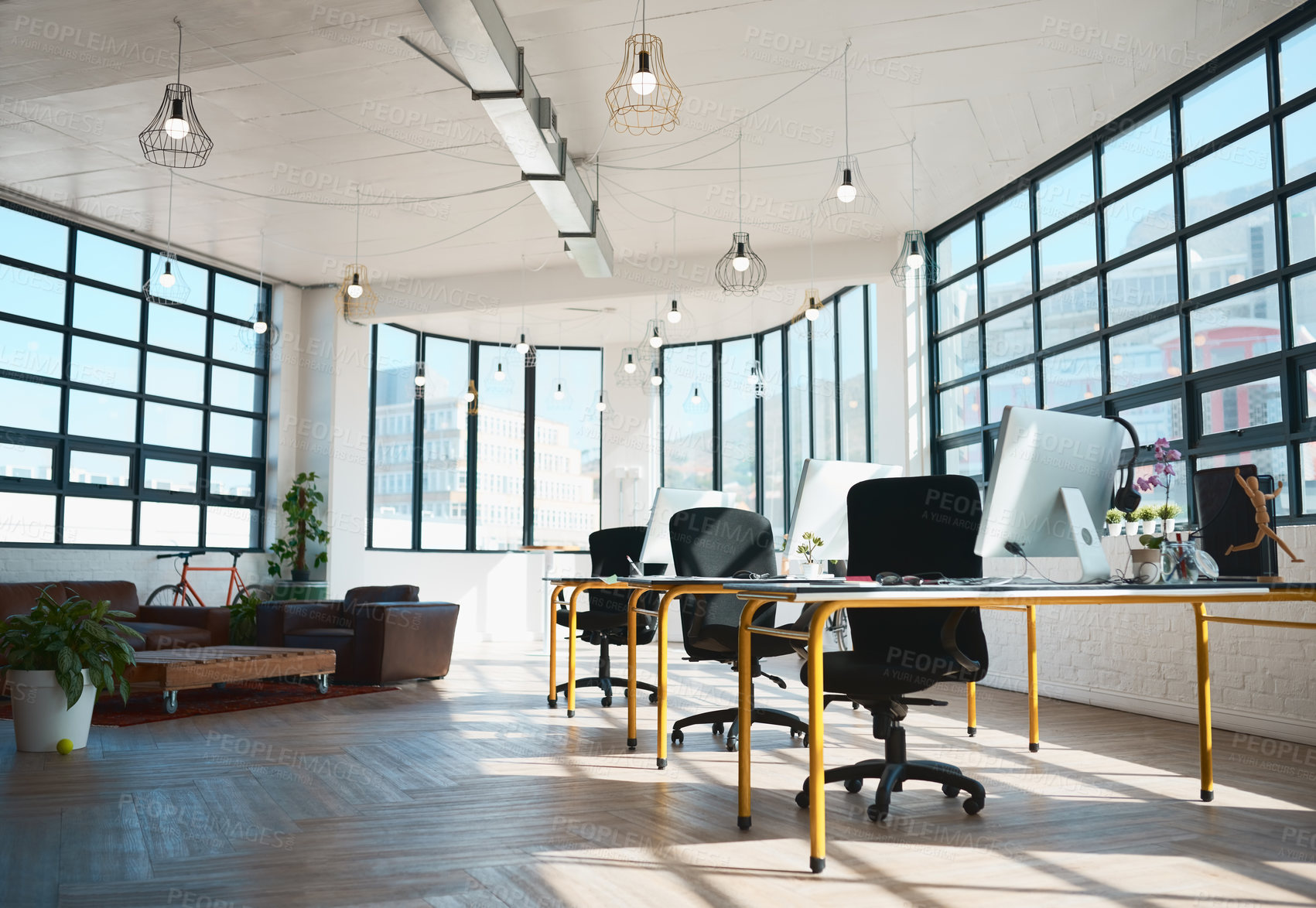 Buy stock photo Shot of a modern design office with no people in it
