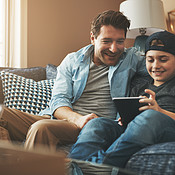 Supervised Screen Time Screen time is supervised in this house | Buy Stock Photo on ...