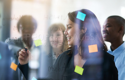 Buy stock photo Shot of a group of coworkers at the office 