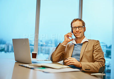 Buy stock photo Cropped shot of a handsome male designer working at his desk in the office