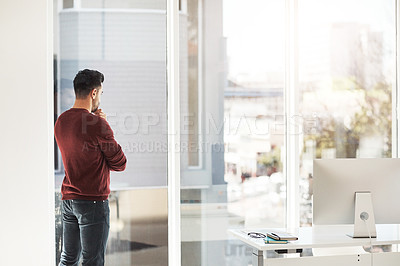 Buy stock photo Shot of a businessman in the office