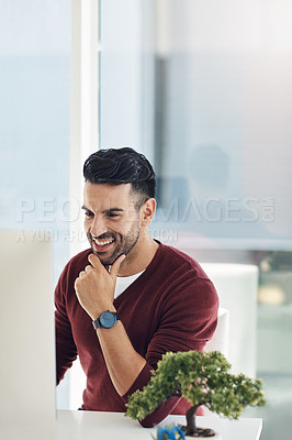 Buy stock photo Shot of a young businessman in the office
