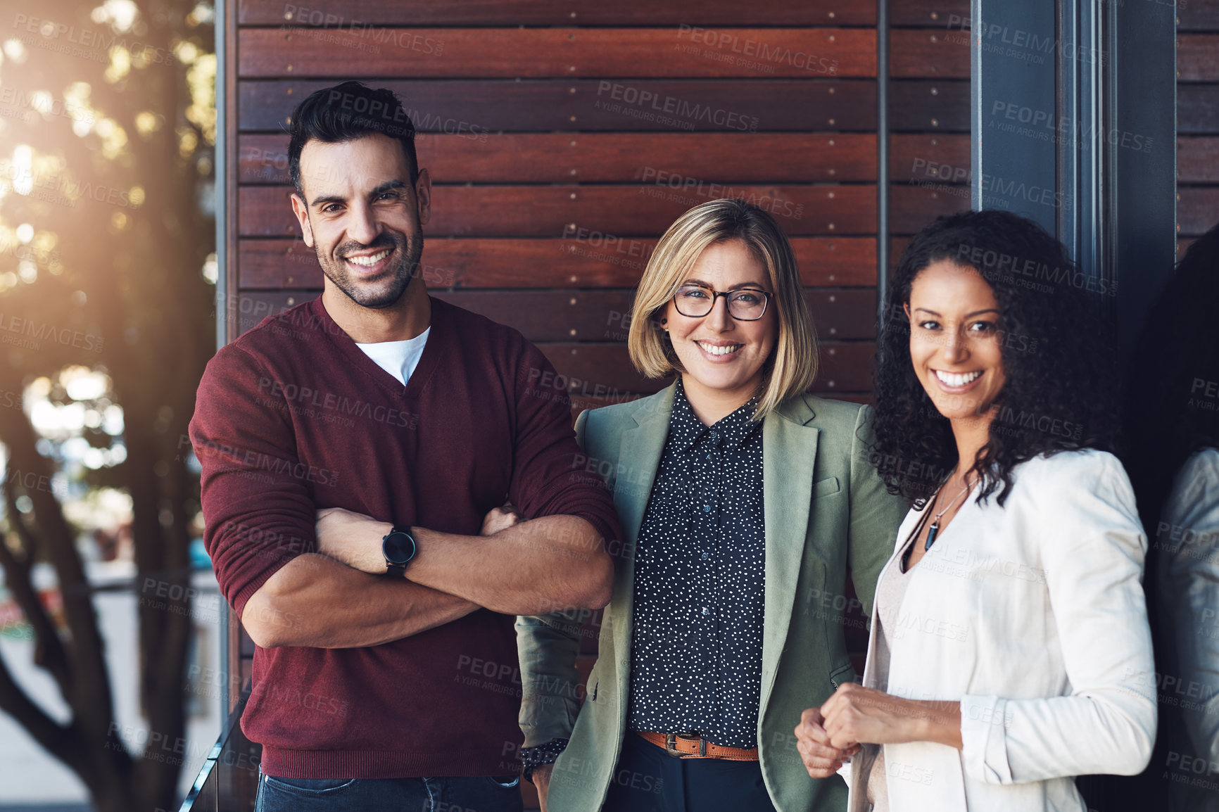 Buy stock photo Shot of young businesspeople at the office