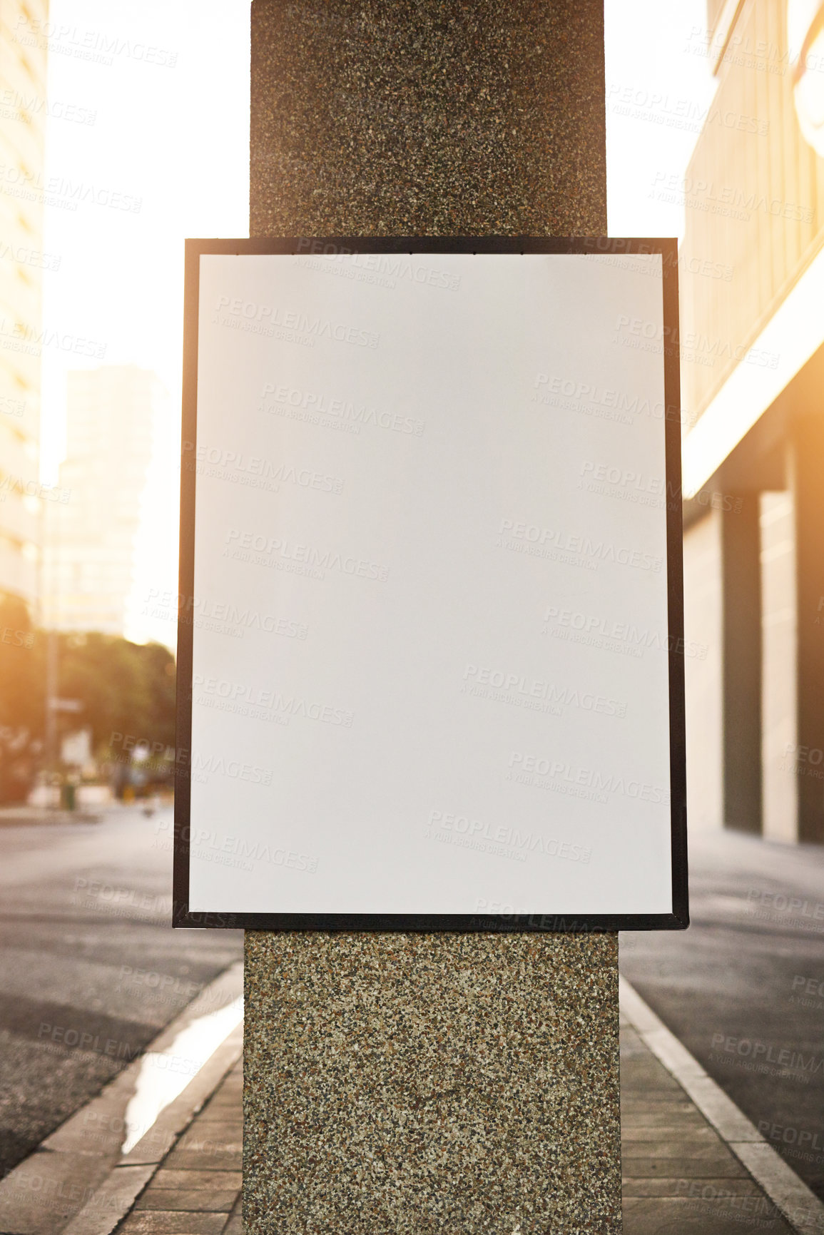 Buy stock photo Shot of a blank poster with space to add your own text