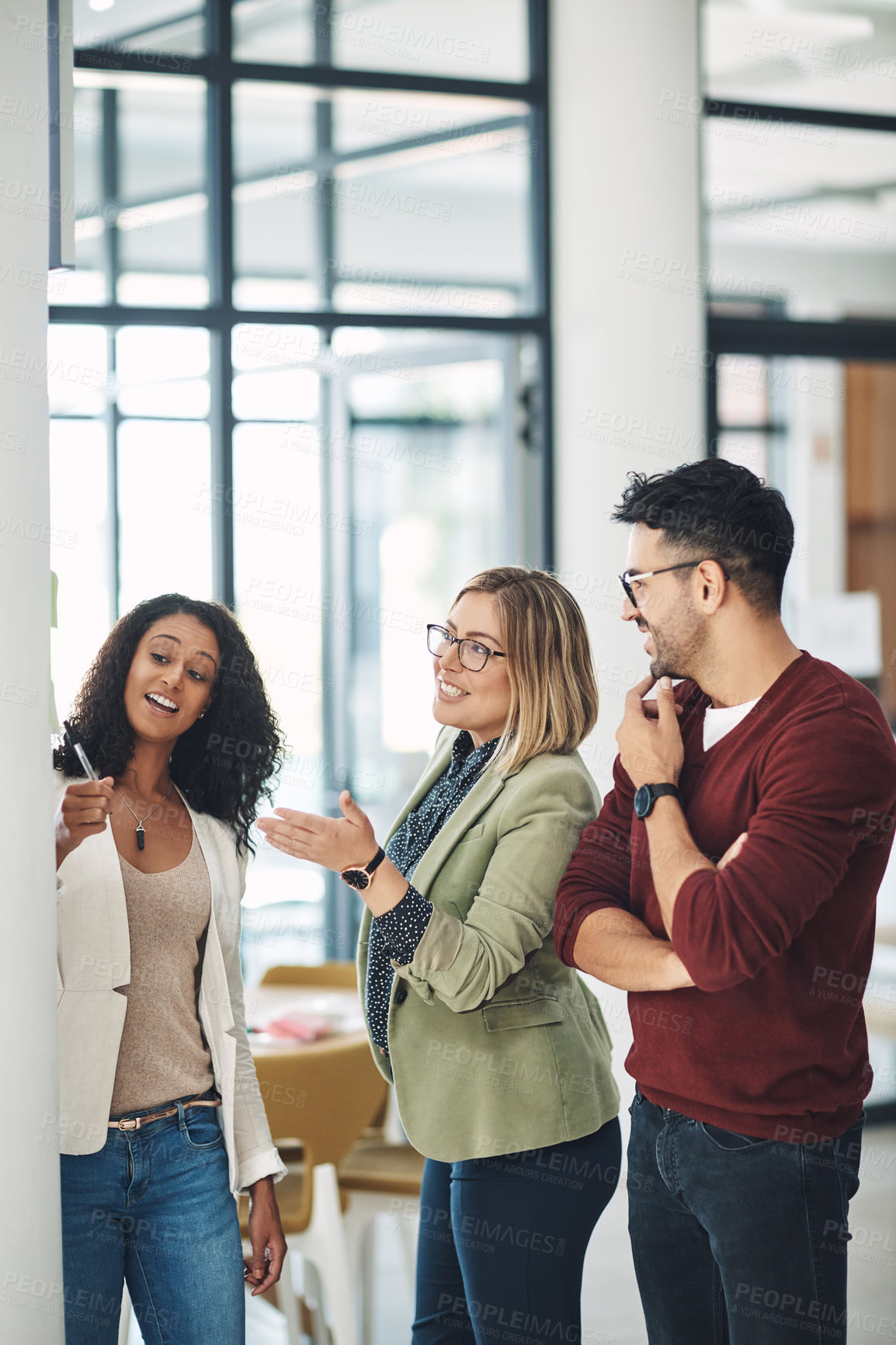 Buy stock photo Shot of young businesspeople in the office