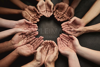 Buy stock photo Cropped shot of unrecognizable people's hands