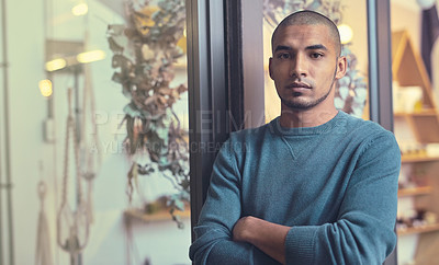 Buy stock photo Portrait of a handsome young man in a store 