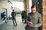 Connected to his social network on campus