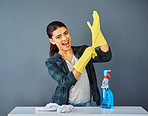 I never clean without my rubber gloves