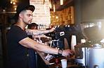 There's something about the way he works that coffee machine