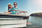 Cruising the beautiful waters with my beautiful wife