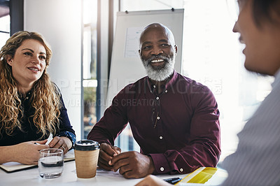 Buy stock photo Planning, data analysis or business people for business meeting, invest strategy or plan company finance. Collaboration, thinking or teamwork on tax data analytics or global financial network
