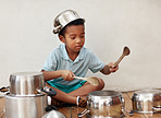 He wants to be a drummer when he grows up